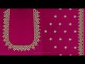 Beautiful Designer Maggam Work Blouse Design Using Normal Needle #AariWorkUsingNormalNeedle