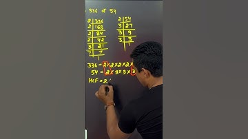 Factorisation of 336 & 54 by factorisation #hbse #math #cbse #10thmaths #exercise #mathtrick #class