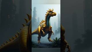 Futuristic Robot Dinosaur | AI Powered Dino in a Sci-Fi World 🦾🔥 #Shorts #ai #dinosaurs #aishorts