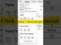 Excel Paste Special Transpose Trick | No Formula Needed! #exceltips #shortsviral #excel #shortvideo