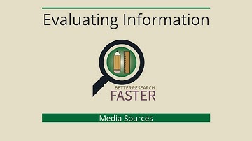 Evaluating Information Media Sources, Part 1: Media Literacy