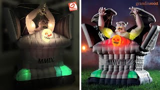 Gemmy 6FT RISING GARGOYLE Animated Airblown Inflatable Review! (Grandin Road 2009)