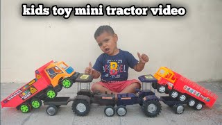 mini tractor washing video kids toy jcb miti loading mini tractor 🚜
