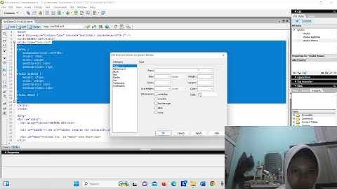 CSS CODINGAN DI DREAMWEAVER