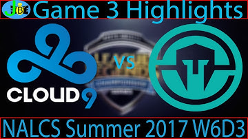 C9 vs IMT Game 3 Highlights W6D3 NALCS Summer 2017