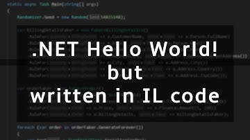 Hello World in .NET written using IL code