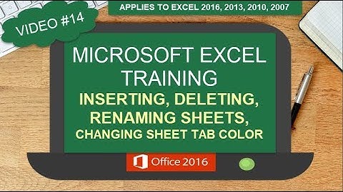 MICROSOFT EXCEL MANAGING WORKSHEETS | INSERT EXCEL WORKSHEET | DELETE SHEET | RENAME A SHEET | #14