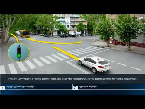 19 მართვის მოწმობის ბილეთები (10.შუქნიშნის სიგნალები)