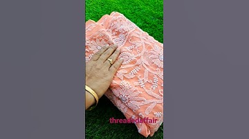 full embroidered chikankari saree