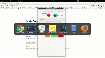 Launch the sample application that initiated through  truffle unbox webpack