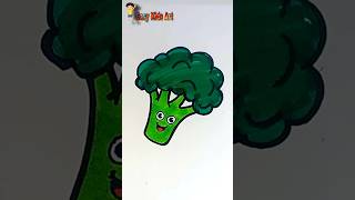 Broccoli Drawing🥦#Coloring PagesOnly #shorts#broccoli #vegetable