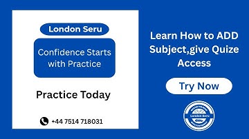 How to Add Subject & Set Up Mock Test | Quiz Access Tutorial for Students & Teachers