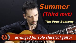 The Four Seasons, Summer, 3rd mvt, A.Vivaldi (solo classical guitar arrangement by Emre Sabuncuoglu) chords