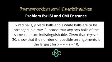 Problem on Permutation and Combination | TOMATO Subjective 49 | For ISI & CMI Entrance