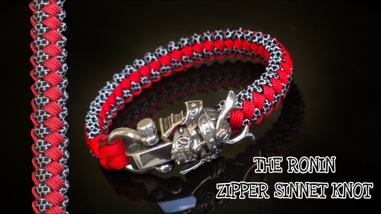 YouTube ユーチューブ ストラップ HOW TO MAKE SAMURAI ZIPPER SINNET PARACORD BRACELET WITH BUCKLE