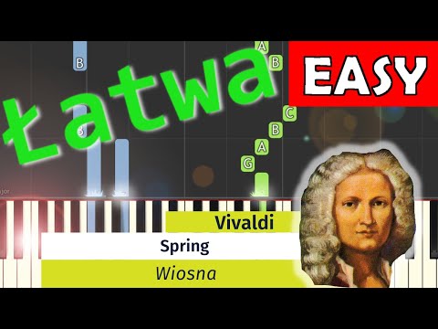 🎹 Wiosna (A. Vivaldi) - Piano Tutorial (łatwa wersja) 🎵 NUTY W OPISIE 🎼
