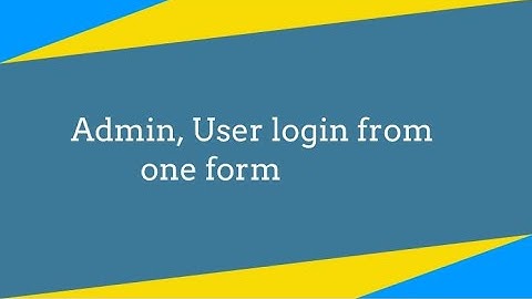 How to login multi user with a single login form in php Tutorial