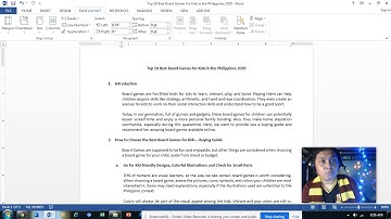 Module 4: MS Word Part 2