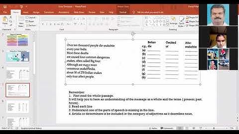 Class IX and X Online English Class Video  (Topic : Error Omission 1)