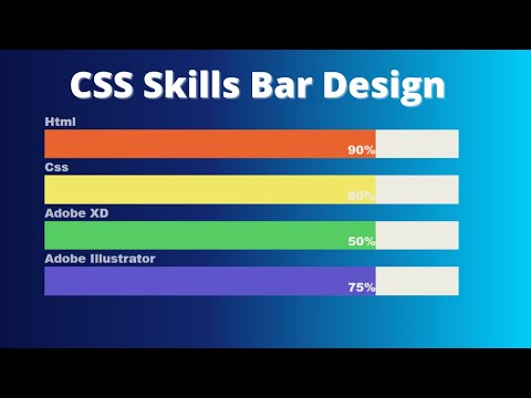 How to make  Progress Skill bar using HTML CSS