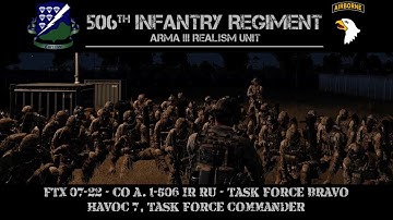 ArmA 3: FTX 07-22 - Task Force Bravo - "Havoc 7" | 506th IR RU Task Force Commander