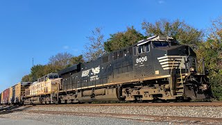 NS 8006 leads a long NS 12R with UP and KCS foreign power! 11-3-2022