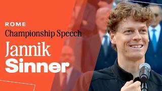 Jannik Sinner Champion Speech | 2026 Rome