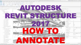 REVIT STRUCTURE 2017: HOW TO ANNOTATE