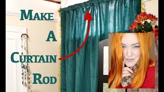 MAKE A CURTAIN ROD IN LESS THAN 5 MINUTES! | EASY HACK TO MAKE A CURTAIN ROD #krylon