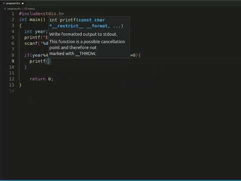 check leapyear program in c programming | c programming in Linux Ubuntu(day-31)