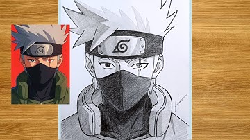 How to draw Kakashi Hatake step by step | Anime drawing ideas for beginners