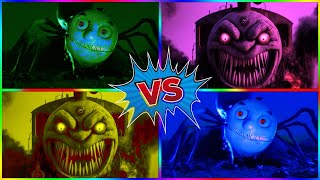 CHOO CHOO CHARLES  VS CURSED THOMOS EXE 4 COLORS 4 MUSIC🎧