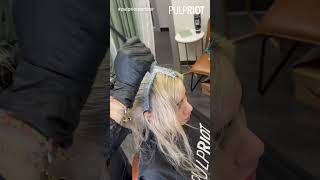 Icy Blonde Split Dye With Pulp Riot Hair