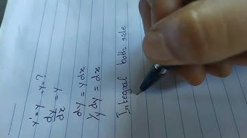 Solve the ODE by integration or by remembering adifferentiation formula            y