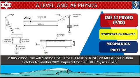 CIE A Level Physics Paper 1 Solution - October November 2021 Paper 13-9702ON2021P13-Part 02