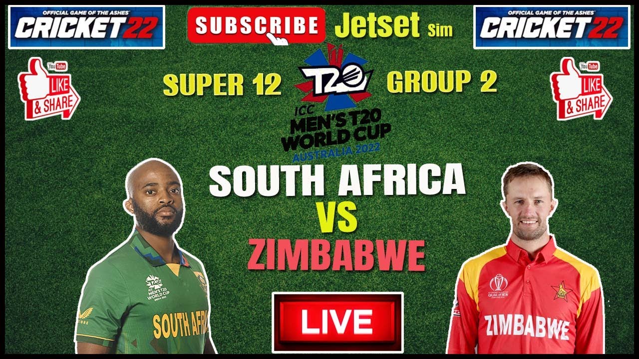 LIVE T20 WORLD CUP ZIMBABWE VS SOUTH AFRICA YouTube