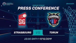 SIG Strasbourg v Polski Cukier Torun - Press Conference - Basketball Champions League 2019