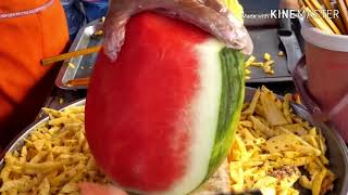 تقطيع البطيخ بحترافيه عاليه جدا ?Cutting the watermelon in a very wonderful way