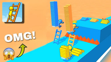 Ladder Race Gameplay Level 21-25 |🪜🤑| Ladder Race Android iOS New Update Mobile Games