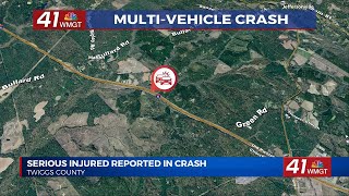‘Serious injury crash’ shuts down I-16 W in Twiggs County