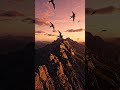 Where the mountains meet the golden sky. 🏔️🌅"#Mountains #Relaxing #Shorts #BeautifulViews