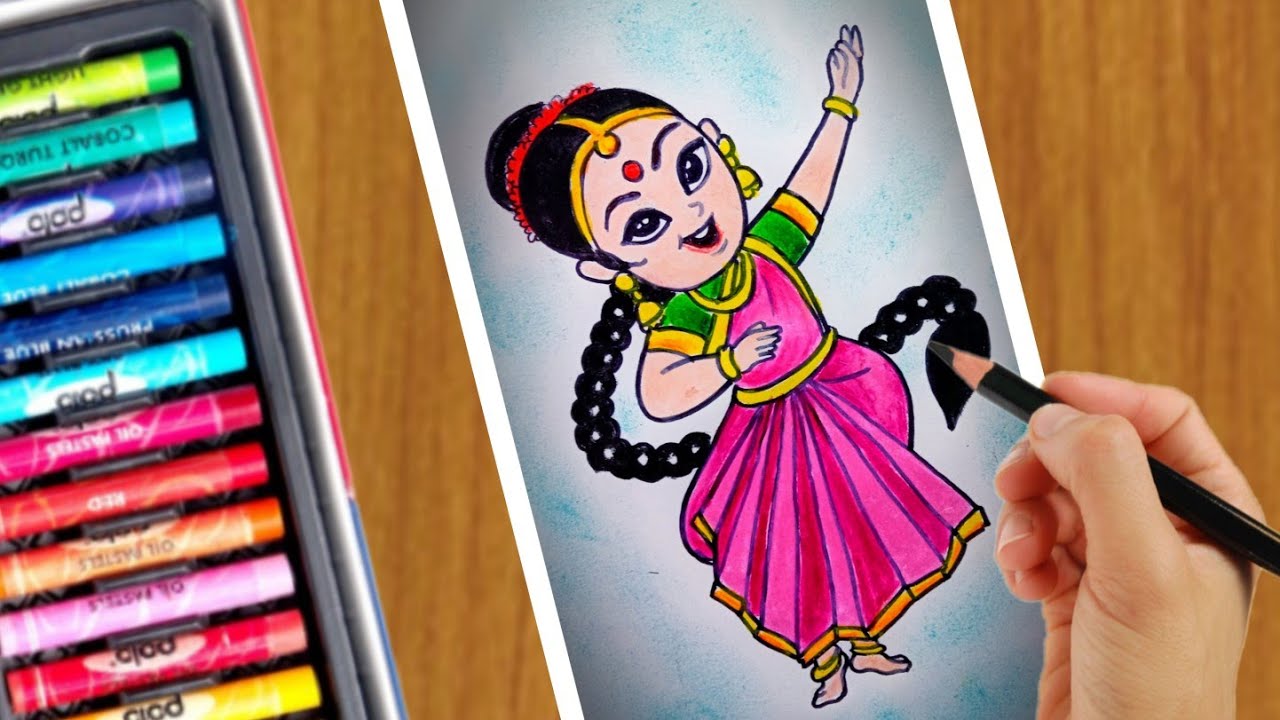 How to draw easy classical dancer cartoon drawing easy.#bharatanatyam  #classical_dance #shorts #art - YouTube