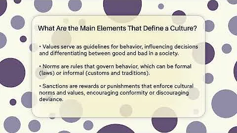 What Are the Main Elements That Define a Culture? | The Geography Atlas