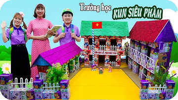 Lớp Học Vui Nhộn – Làm Mô Hình Tái Chế Từ Vỏ Hộp Sữa ❤ BIBI TV ❤