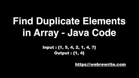 Print Duplicate Elements in Array - Java Code