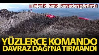 3 Bin Komando Davraz Dağına Tırmandı