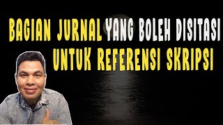 Yang Boleh Dan Tidak Di Sitasi Di Jurnal Sebagai Referensi Skripsi