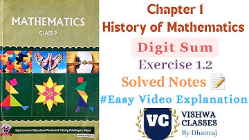 Class 9 | Chapter 1 | History of Mathematics | Exercise - 1.2 Solution | CG Board | English Medium