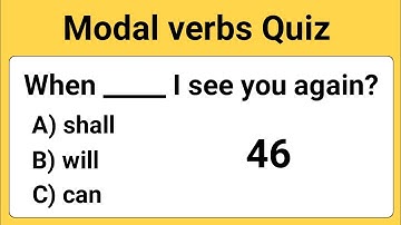 Modal Verbs Quiz। Grammar Quiz।10 English Quiz