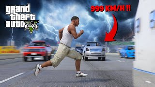 Je TRAVERSE l'autoroute de GTA 5 en courant MAIS les VEHICULES ROULENT à 999 KM/H ! screenshot 5